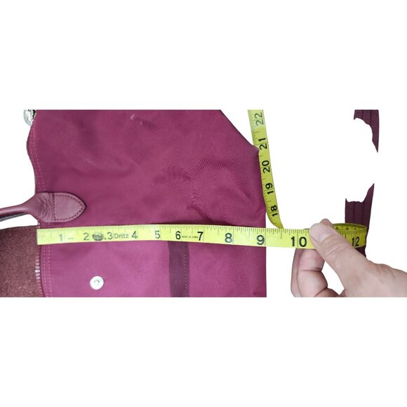 Longchamp Le Pliage Nylon Leather Burgundy S Neo Strap Shoulder Bag - Picture 16 of 16